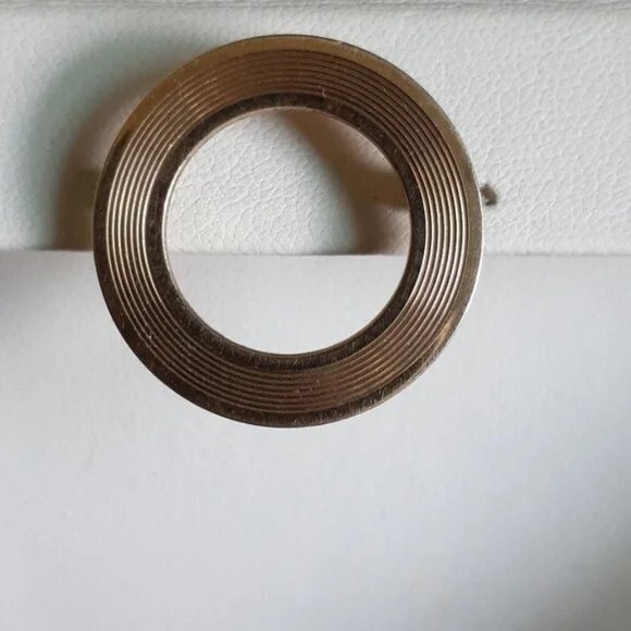 circle pin vintage classic brooch midcentury modern circular design jewelry - Picture 3 of 3